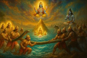 Read more about the article समुद्र मंथन की कथा – देवों और दानवों की साझा तपस्या की अद्भुत गाथा