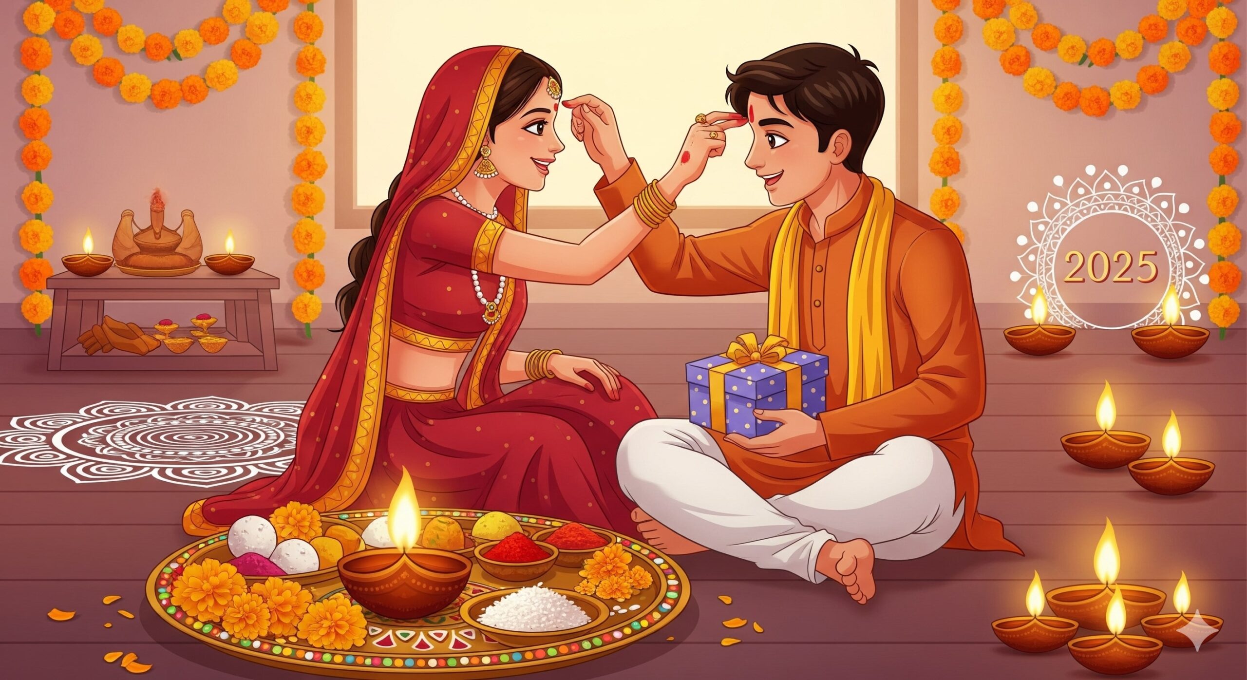 You are currently viewing Bhai Dooj 2025: इस साल कब है भाई दूज? जानें तिथि, महत्व और तिलक का शुभ समय